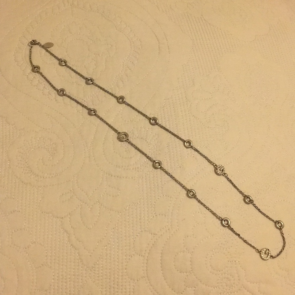 Silver long necklace
